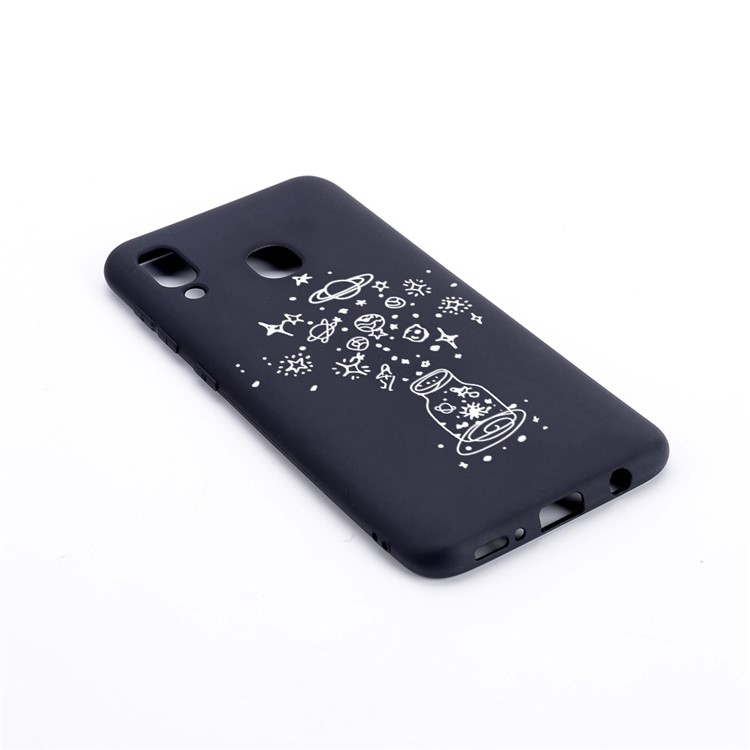 Pattern Printing and Embossment Flexi Matte TPU Phone Cover for Samsung Galaxy A40 - Wishing Bottle-2