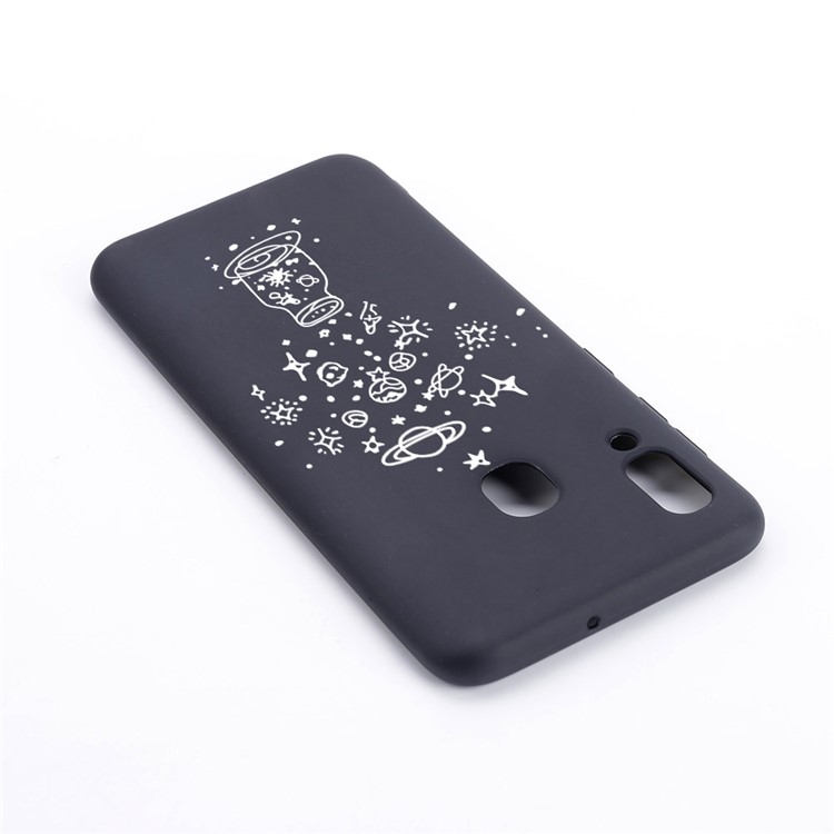 Pattern Printing and Embossment Flexi Matte TPU Phone Cover for Samsung Galaxy A40 - Wishing Bottle-3
