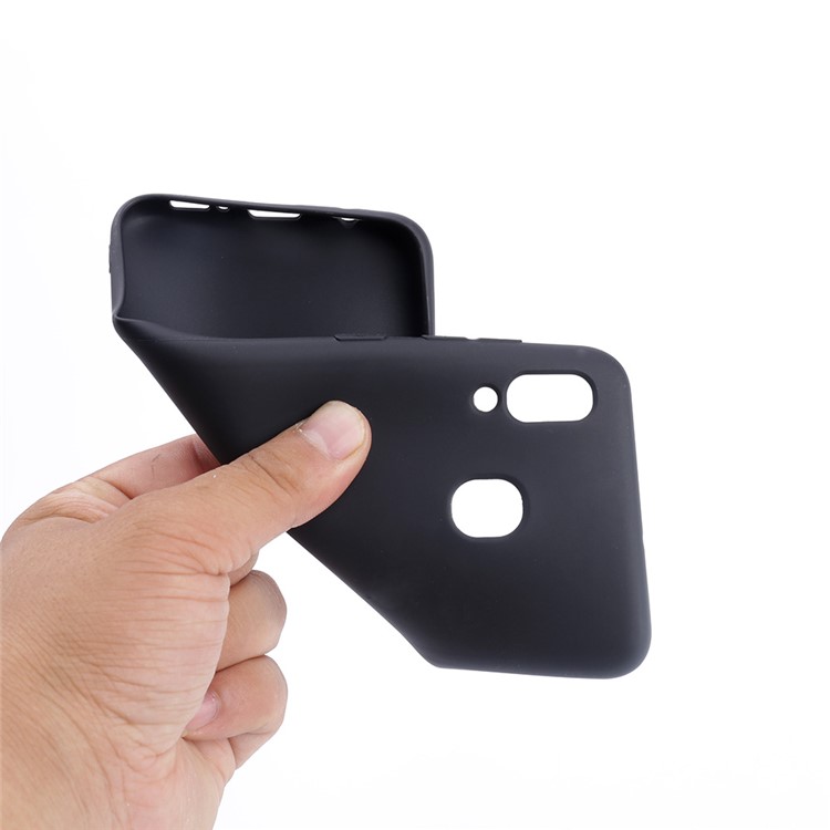 Pattern Printing and Embossment Flexi Matte TPU Phone Cover for Samsung Galaxy A40 - Not Forever But Forever-4