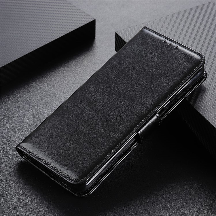 Crazy Horse Texture PU Leather+TPU Phone Case for Samsung Galaxy A10e - Black-8