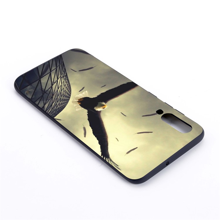 Pattern Printing and Embossment Matte Soft TPU Protective Case Cover for Samsung Galaxy A70 - Eagle-2