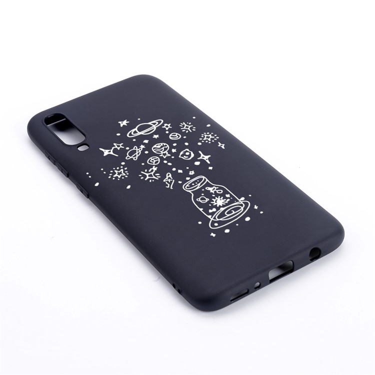 Pattern Printing and Embossment Matte Soft TPU Protective Case Cover for Samsung Galaxy A70 - Wishing Bottle-3