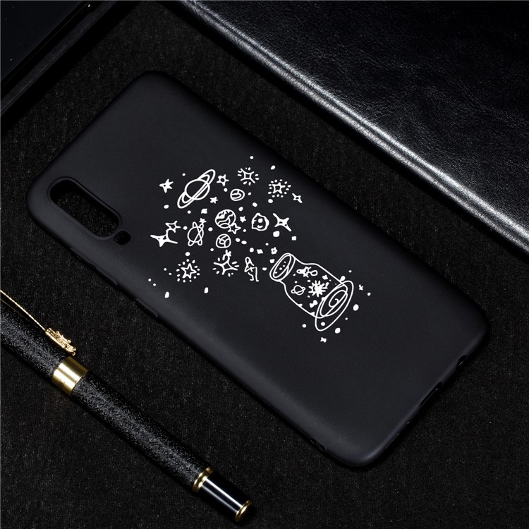 Pattern Printing and Embossment Matte Soft TPU Protective Case Cover for Samsung Galaxy A70 - Wishing Bottle-4