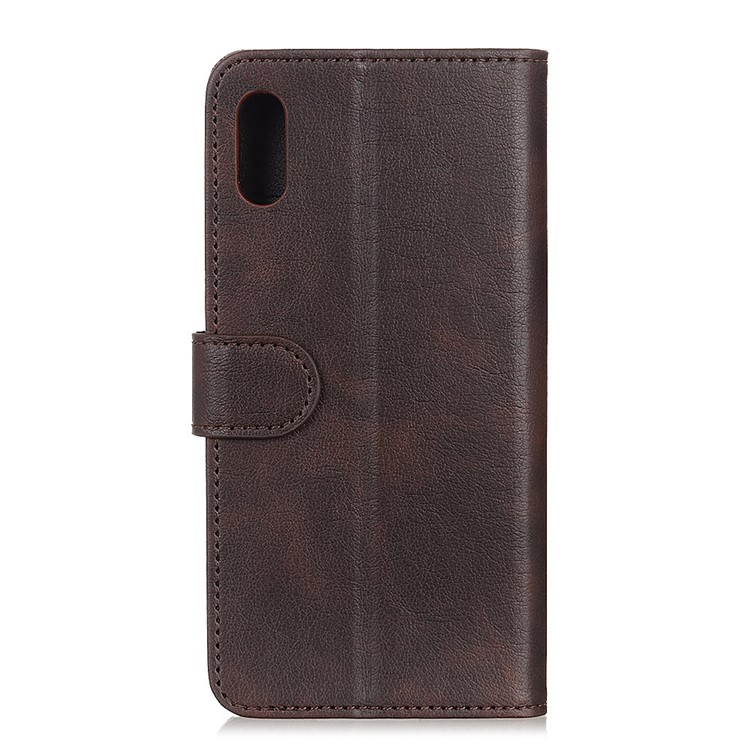 Wallet Stand Leather Phone Cover for Samsung Galaxy A10e - Coffee-3