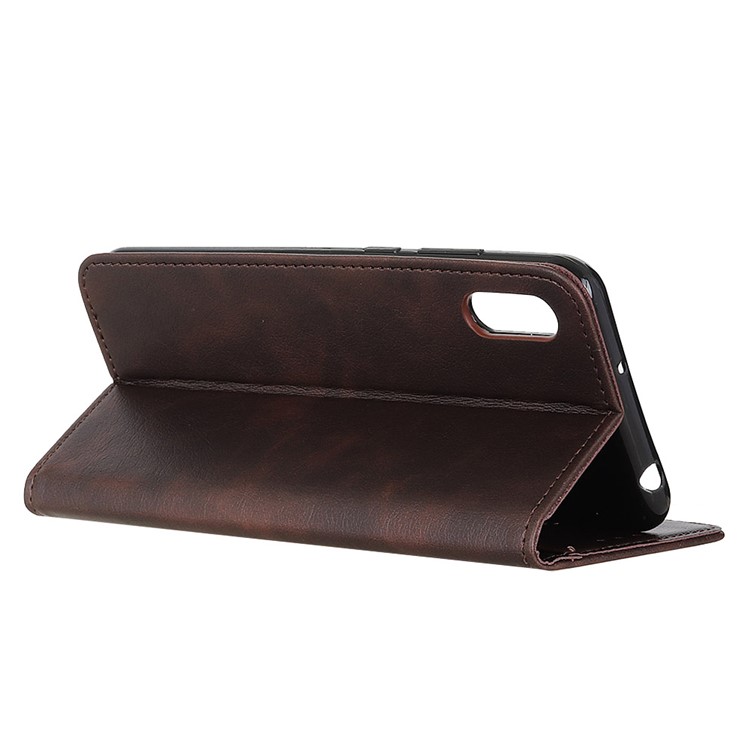 Wallet Stand Leather Phone Cover for Samsung Galaxy A10e - Coffee-4