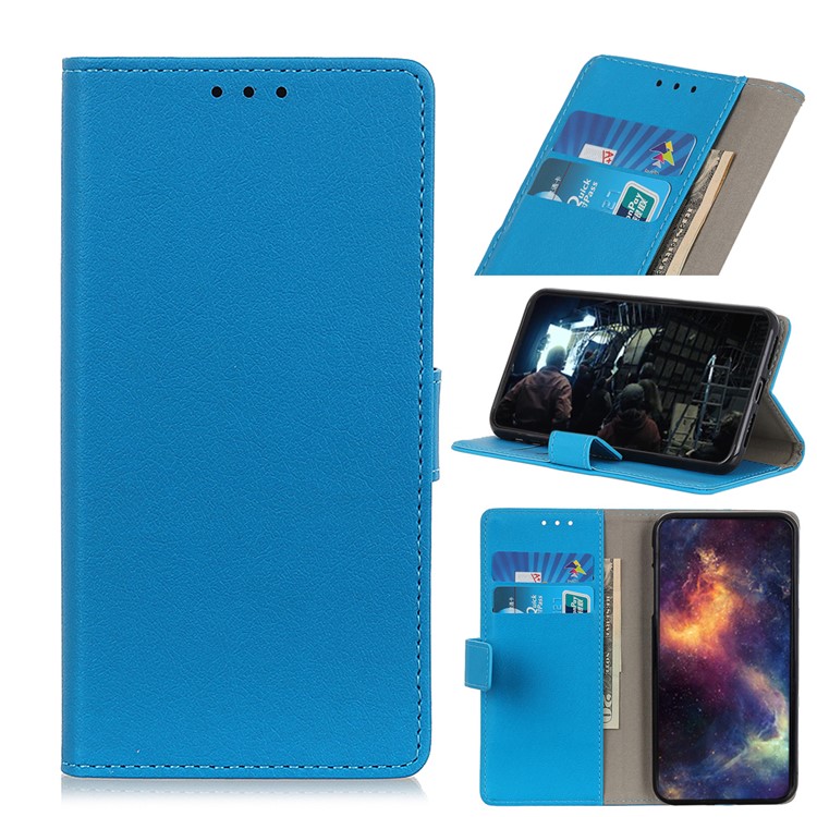 Magnetic Stand PU Leather Phone Cover for Samsung Galaxy A10e - Blue-1