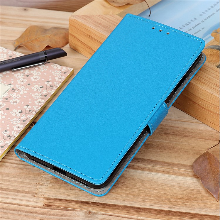 Magnetic Stand PU Leather Phone Cover for Samsung Galaxy A10e - Blue-10
