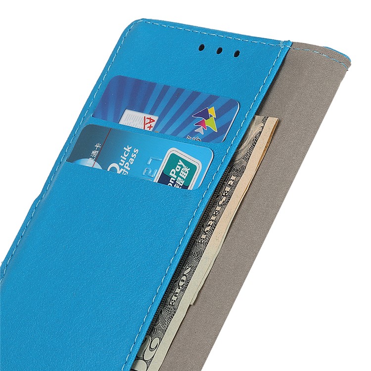 Magnetic Stand PU Leather Phone Cover for Samsung Galaxy A10e - Blue-9