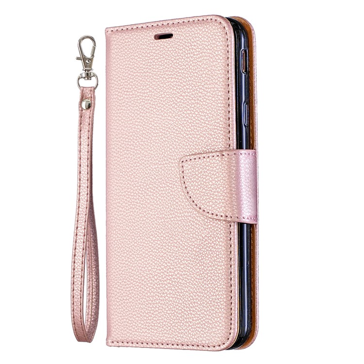 Litchi Skin Leather Wallet Case for Samsung Galaxy J4 Plus - Rose Gold-2