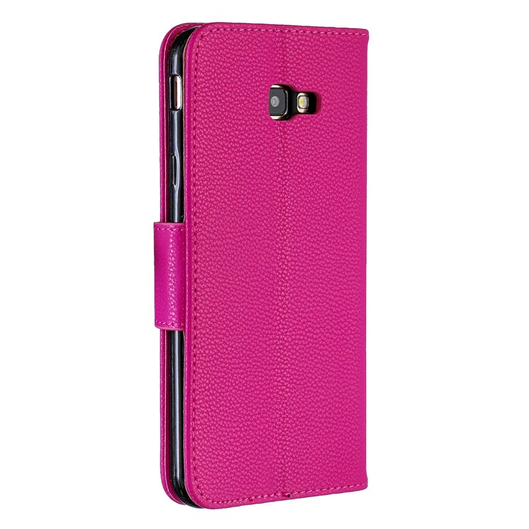 Litchi Skin Leather Wallet Case for Samsung Galaxy J4 Plus - Rose-3