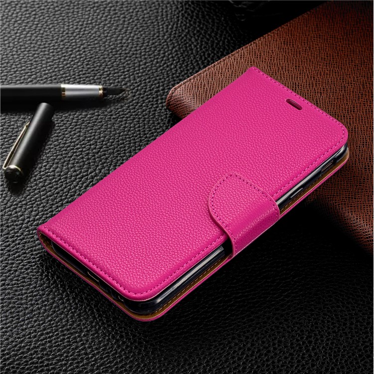 Litchi Skin Leather Wallet Case for Samsung Galaxy J4 Plus - Rose-7