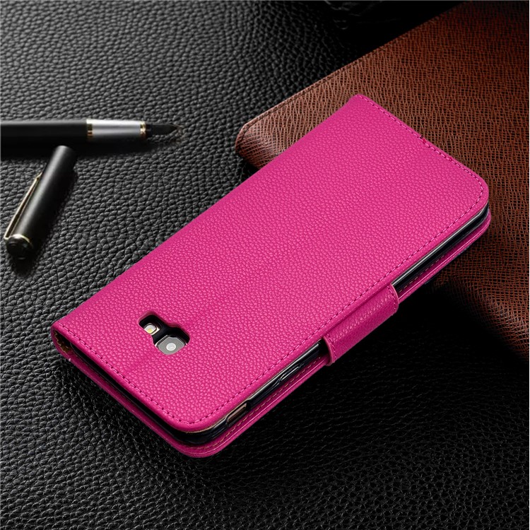 Litchi Skin Leather Wallet Case for Samsung Galaxy J4 Plus - Rose-8