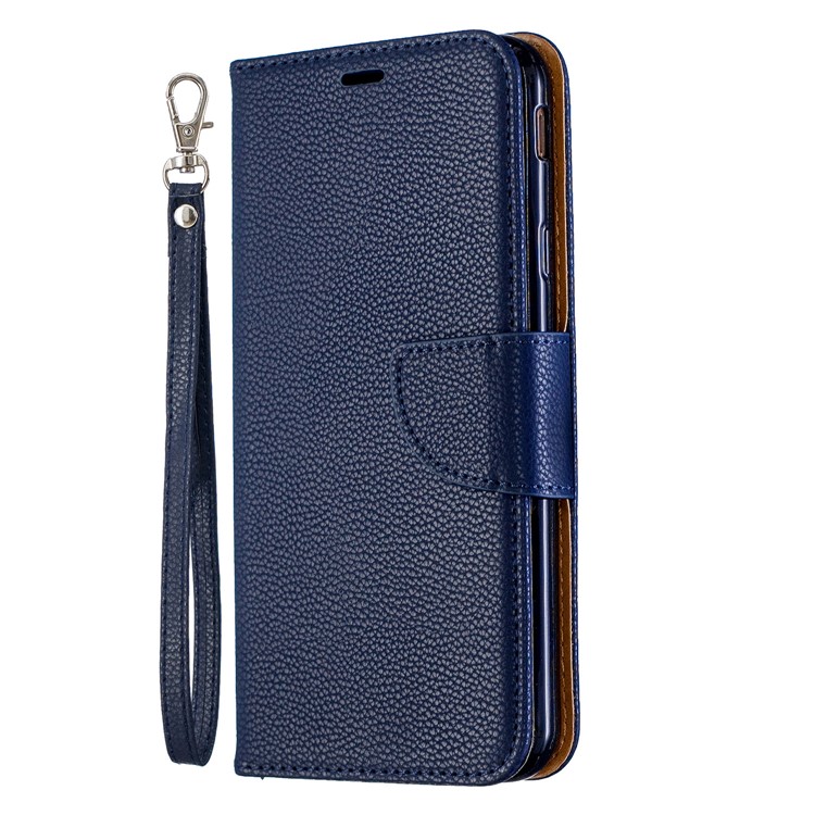 Litchi Skin Leather Wallet Case for Samsung Galaxy J4 Plus - Blue-2