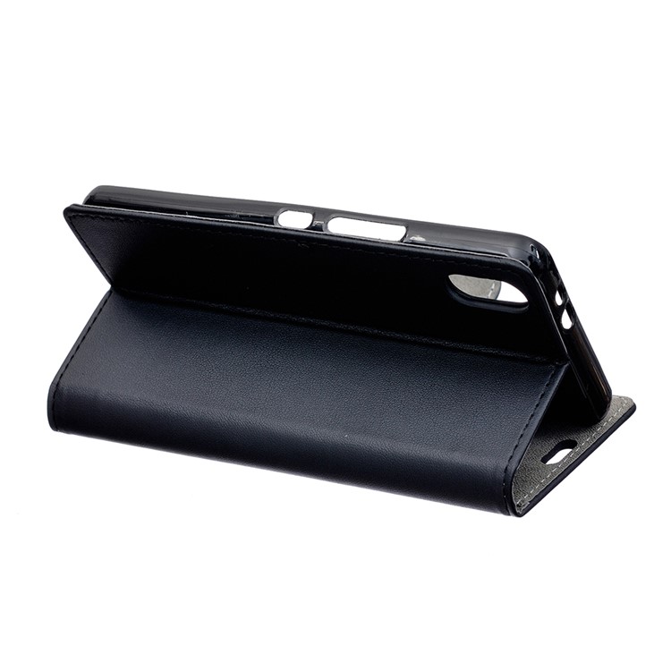 Caso De Capa Protetora De Couro Pu Carteira De Suporte Para Samsung Galaxy A10e - Preto-5