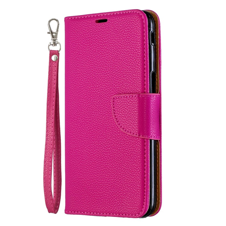 Litchi Texture PU Leather Phone Wallet Stand Cover Case for Samsung Galaxy J6 Plus (2018) - Rose-2