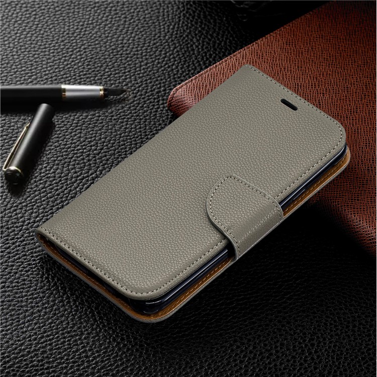 Litchi Texture PU Leather Phone Wallet Stand Cover Case for Samsung Galaxy J4 (2018) - Army Green-7