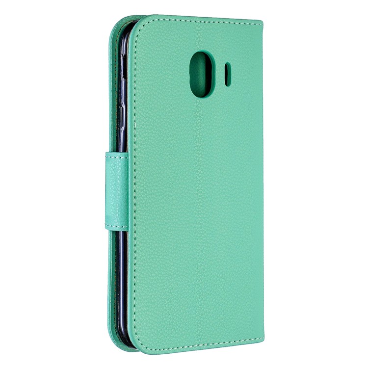 Litchi Texture PU Leather Phone Wallet Stand Cover Case for Samsung Galaxy J4 (2018) - Green-3