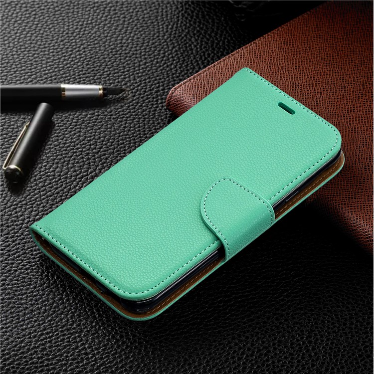 Litchi Texture PU Leather Phone Wallet Stand Cover Case for Samsung Galaxy J4 (2018) - Green-7