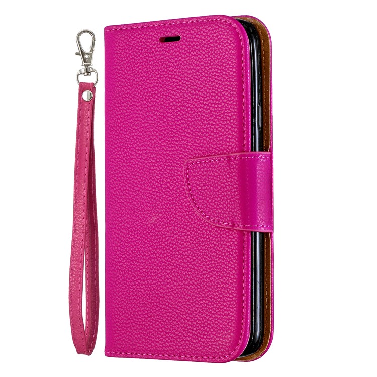 Litchi Texture PU Leather Phone Wallet Stand Cover Case for Samsung Galaxy J4 (2018) - Rose-2