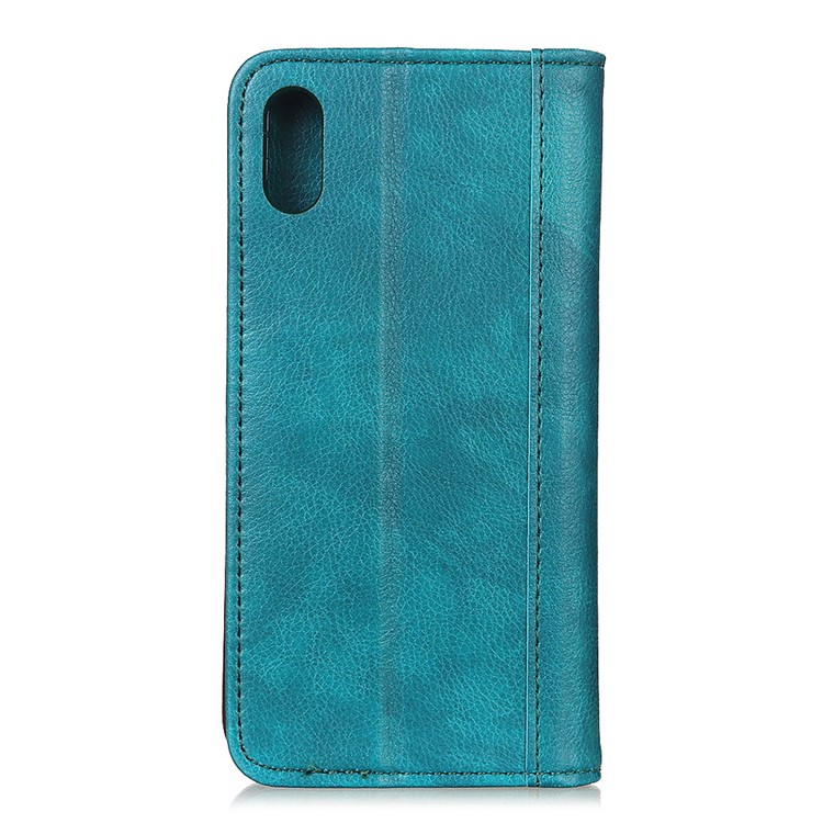 Auto-absorbed Litchi Texture Split Leather Phone Case for Samsung Galaxy A10e - Green-3