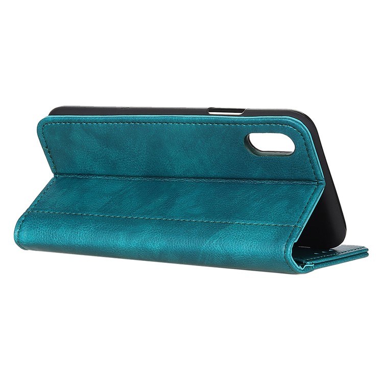 Auto-absorbed Litchi Texture Split Leather Phone Case for Samsung Galaxy A10e - Green-4