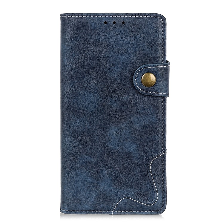 S Shape Textured Wallet PU Leather Cell Phone Cover for Samsung Galaxy A10e - Blue-2
