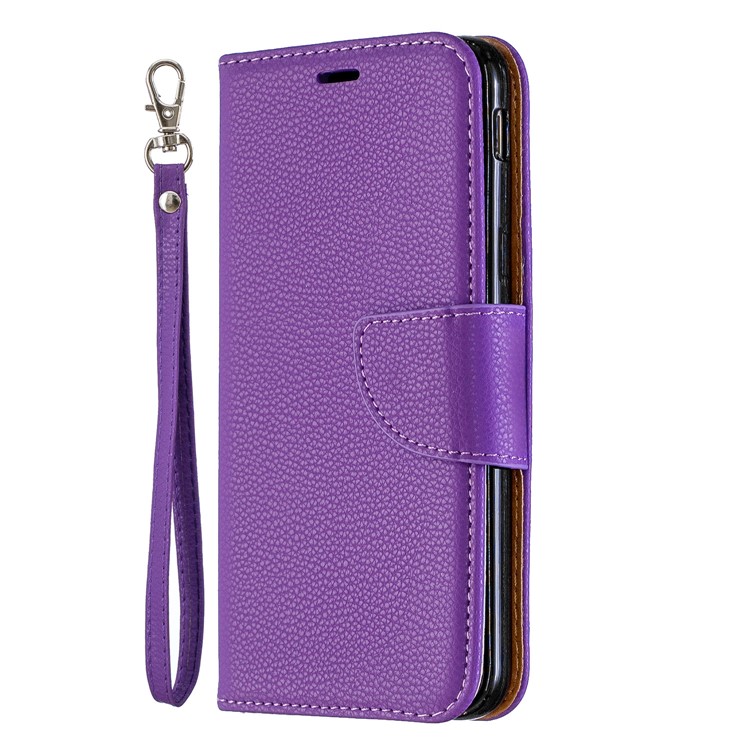 Litchi Texture Leather Wallet Stand Case for Samsung Galaxy J6 (2018) - Purple-2