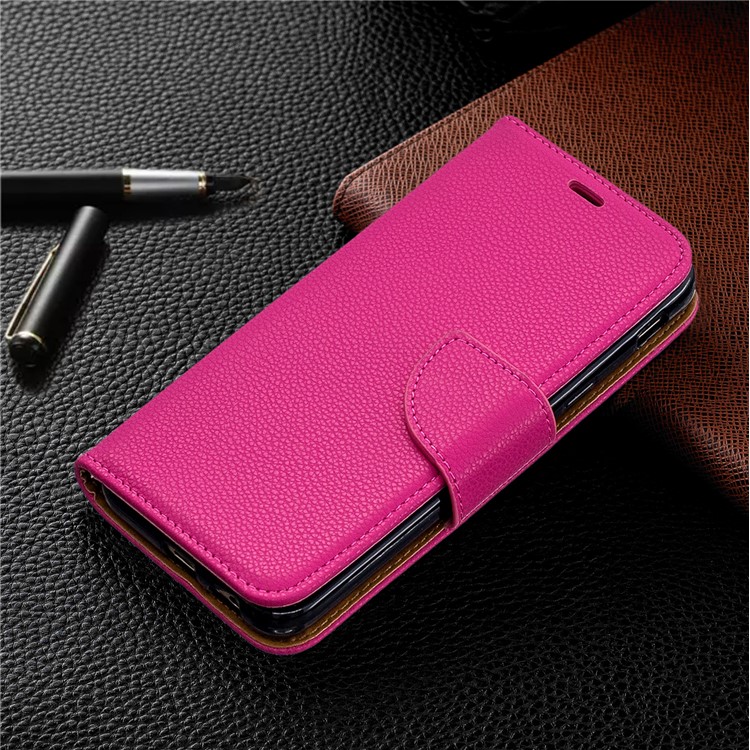 Litchi Texture Leather Wallet Stand Case for Samsung Galaxy J6 (2018) - Rose-7