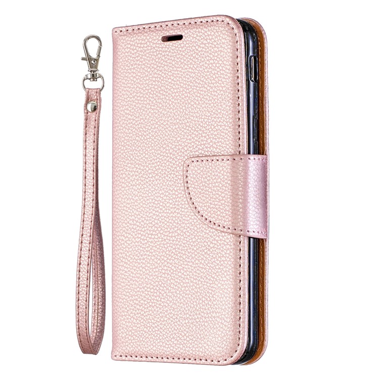 Litchi Texture Leather Wallet Stand Case for Samsung Galaxy J6 (2018) - Rose Gold-2