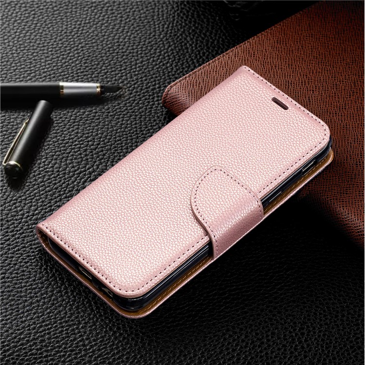 Litchi Texture Leather Wallet Stand Case for Samsung Galaxy J6 (2018) - Rose Gold-7