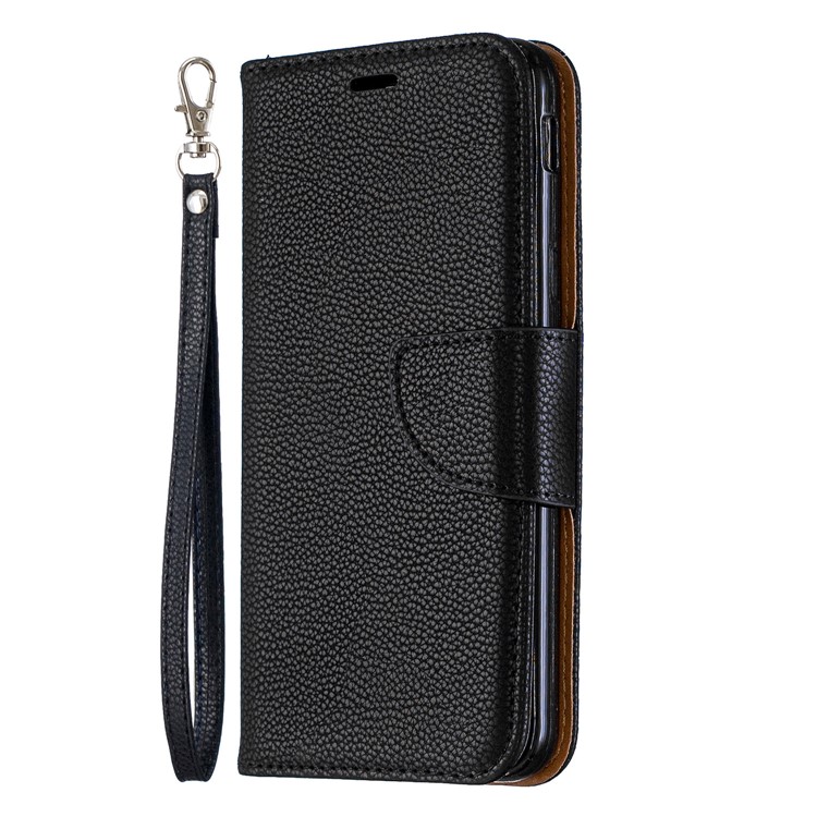 Litchi Texture Leather Wallet Stand Case for Samsung Galaxy J6 (2018) - Black-2