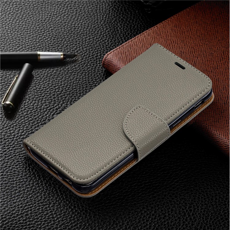 Litchi Texture Leather Wallet Stand Case for Samsung Galaxy J6 (2018) - Army Green-7