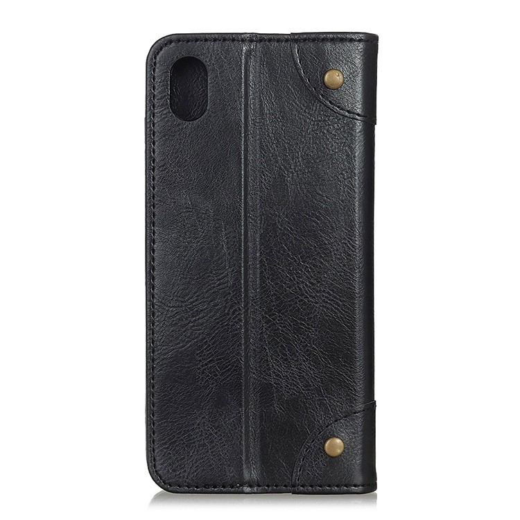 Crazy Horse Auto-absorbed Split Leather Wallet Phone Case for Samsung Galaxy A10e - Black-3