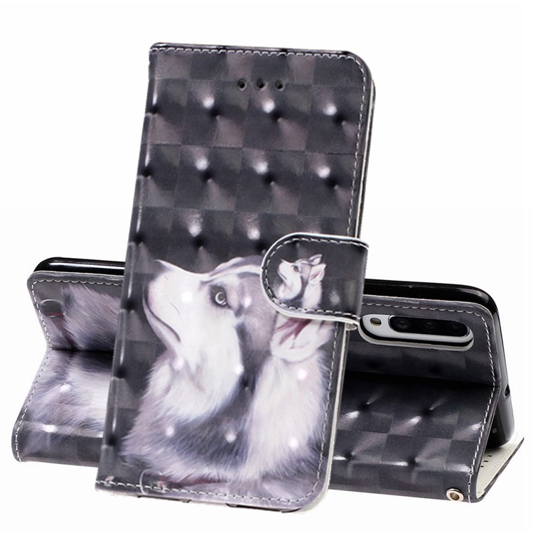 Light Spot Decor Pattern Printing Leather Wallet Stand Case for Samsung Galaxy A50/A50s/A30s - Fox-1