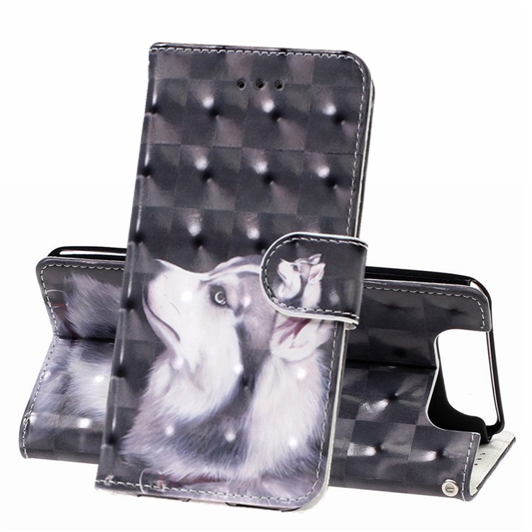 Support De Portefeuille En Cuir D'impression De Motif De Tache Lumineuse Modèle Affaire Pour Samsung Galaxy A80 / A90 - Renard-1