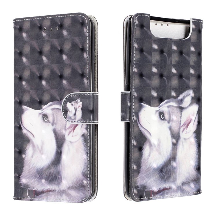 Support De Portefeuille En Cuir D'impression De Motif De Tache Lumineuse Modèle Affaire Pour Samsung Galaxy A80 / A90 - Renard-2