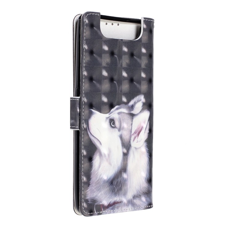 Support De Portefeuille En Cuir D'impression De Motif De Tache Lumineuse Modèle Affaire Pour Samsung Galaxy A80 / A90 - Renard-4
