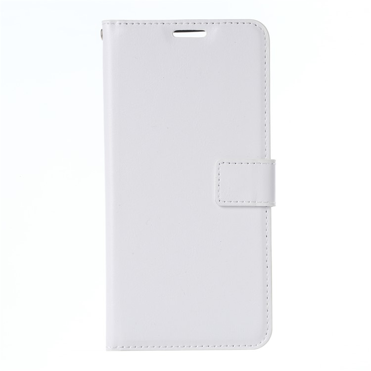 Wallet Stand Crazy Horse Texture Leather Phone Case for Samsung Galaxy A80/A90 - White-2