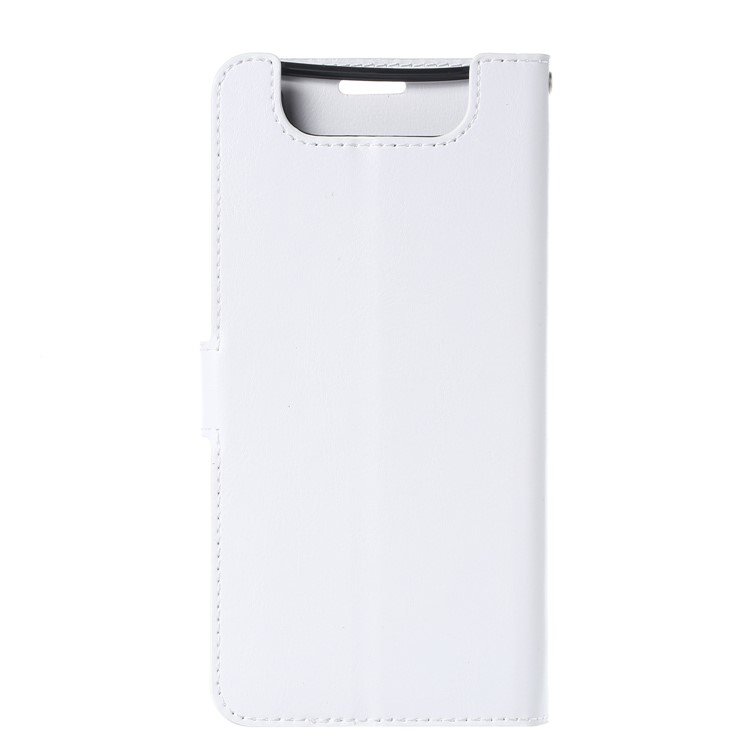 Wallet Stand Crazy Horse Texture Leather Phone Case for Samsung Galaxy A80/A90 - White-3
