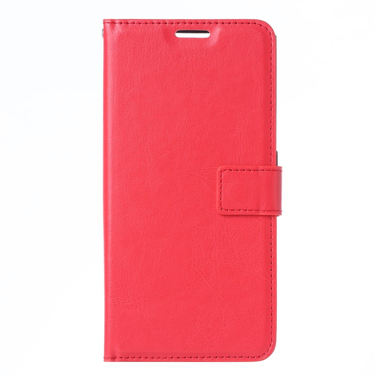 Wallet Stand Crazy Horse Texture Leather Phone Case for Samsung Galaxy A80/A90 - Red-2