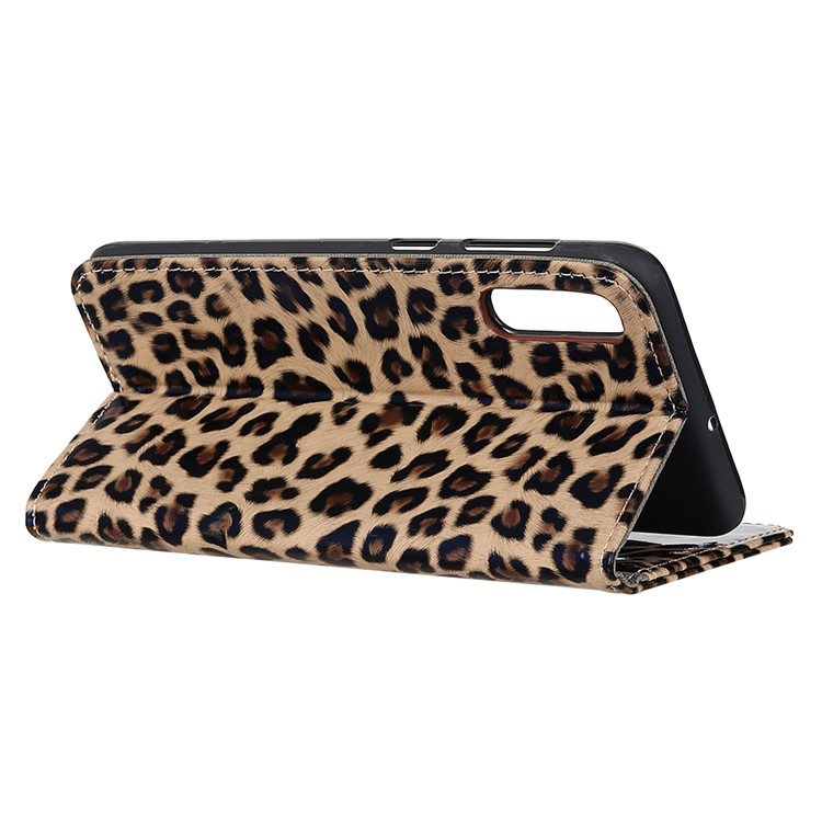 Leopard Pattern Wallet Stand Leather Phone Case for Samsung Galaxy A70-4