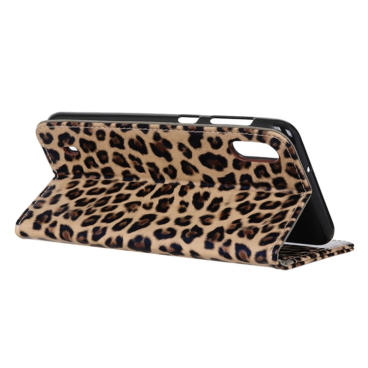 Leopard Texture Leather Wallet Stand Phone Cover for Samsung Galaxy A10 / M10-4