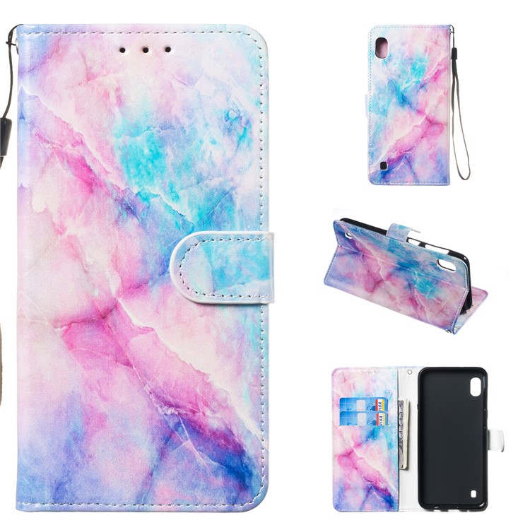 Pattern Printing Leather Wallet Stand Phone Casing for Samsung Galaxy A10 - Multiple Colors-1