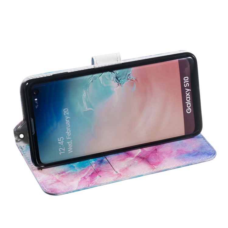 Pattern Printing Leather Wallet Stand Phone Case for Samsung Galaxy S10 - Multiple Colors-6