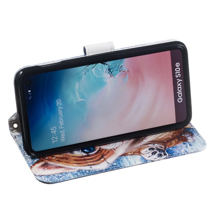 Funda De Cuero Con Estampado De Patrón Para Samsung Galaxy S10e - Pequeño Tigre-6