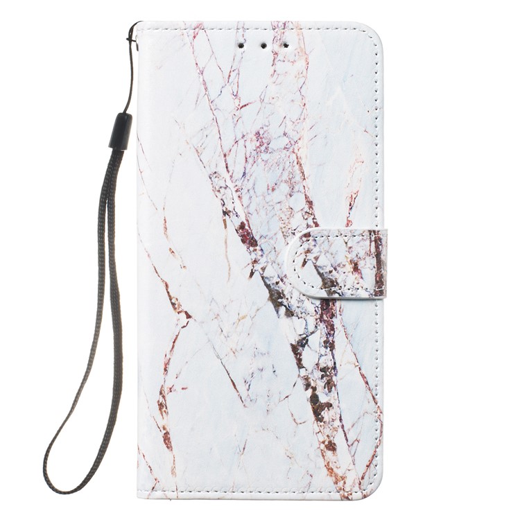 Estojo De Couro Carteira De Impressão Padrão Estande Para Samsung Galaxy S10e - Marmoreio-2