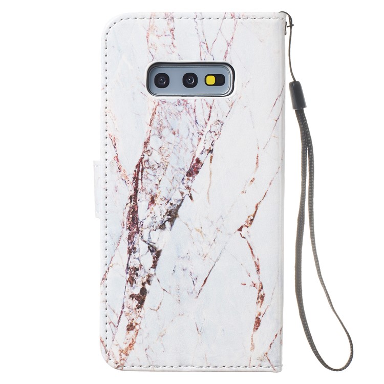 Estojo De Couro Carteira De Impressão Padrão Estande Para Samsung Galaxy S10e - Marmoreio-4