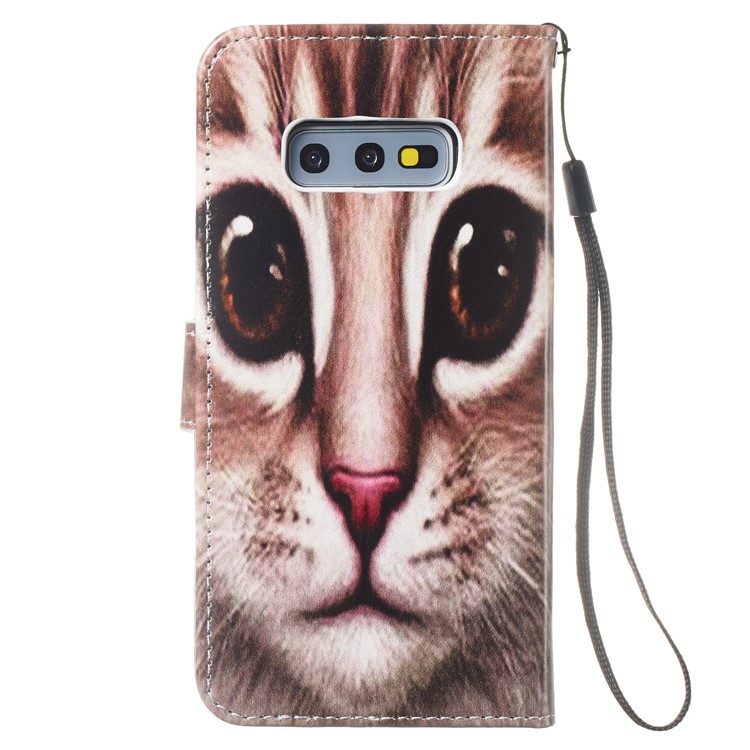 Pattern Printing Leather Wallet Stand Case for Samsung Galaxy S10e - Cat Face-4