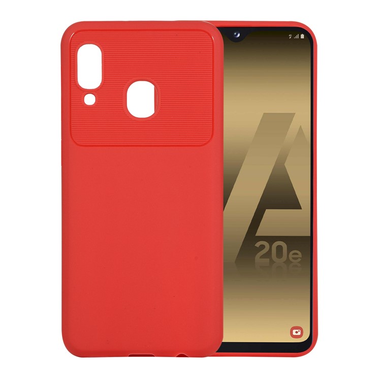 Armour Series Soft TPU Phone Cover for Samsung Galaxy A20e - Red-1