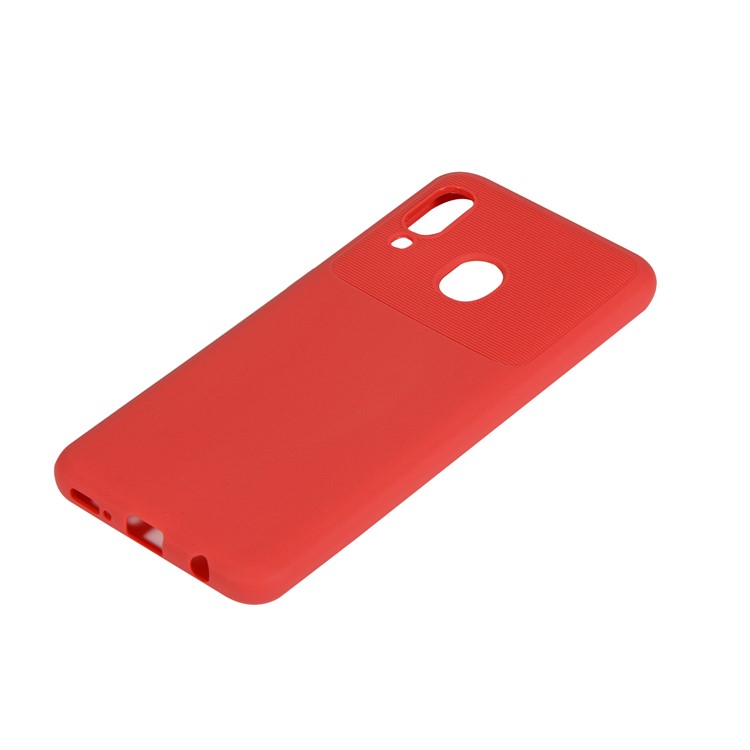 Armour Series Soft TPU Phone Cover for Samsung Galaxy A20e - Red-4